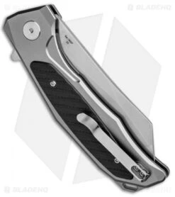 Artisan Cutlery Megahawk Liner Lock Knife Gray/Black G-10 (3.9" Stonewash) -Pocket Knife Shop Artisan Falcon Wharncliffe LL Gray Black G 10 SW ATZ1809PGBK BHQ 87127 jr side