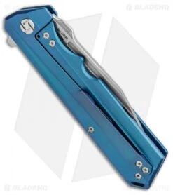 Artisan Cutlery Littoral Frame Lock Knife Blue Titanium (3.75" Stonewash) -Pocket Knife Shop Artisan Littoral Blue Ti S35VN 1703GBU BHQ 84998 jr side