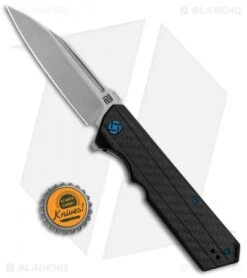 Artisan Cutlery Littoral Liner Lock Knife Carbon Fiber (3.75" Stonewash) -Pocket Knife Shop Artisan Littoral CF S35VN 1703PCF BHQ 85004 jr bottlecap