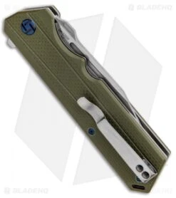 Artisan Cutlery Littoral Liner Lock Knife Green G-10 (3.75" Stonewash) -Pocket Knife Shop Artisan Littoral Green G 10 D2 1703PGN BHQ 85006 jr side