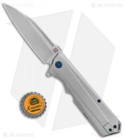 Artisan Cutlery Littoral Frame Lock Knife Satin Titanium (3.75" Stonewash) -Pocket Knife Shop Artisan Littoral Satin Titanium S35VN 1703GST BHQ 85002 jr bottlecap