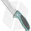 Artisan Megahawk Wharncliffe Frame Lock Knife Green Ti/CF (3.9" Satin S35VN)