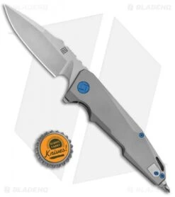 Artisan Cutlery Predator Frame Lock Knife Bead Blast Ti (3.75" SW) 1706G-GY -Pocket Knife Shop Artisan Predator Gray Ti S35VN 1706GGY BHQ 85010 jr bottlecap