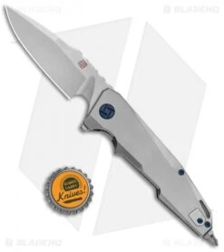 Artisan Cutlery Predator Frame Lock Knife Titanium (3.75" Stonewash) 1706G-ST -Pocket Knife Shop Artisan Predator Satin Ti S35VN 1706GST BHQ 85012 jr bottlecap