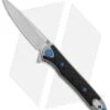 Artisan Cutlery Shark Liner Lock Knife CF/Titanium (3" Stonewash) 1707GS-GY