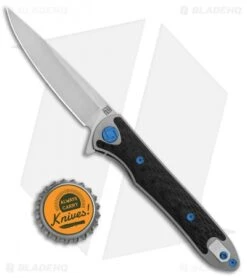 Artisan Cutlery Shark Liner Lock Knife CF/Titanium (3" Stonewash) 1707GS-GY -Pocket Knife Shop Artisan Shark Grey Titanium S35VN 1707GSGY BHQ 85024 jr bottlecap