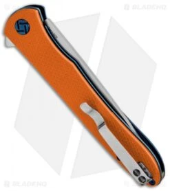 Artisan Cutlery Shark Liner Lock Knife Orange G-10 (4" Stonewash) 1707P-OE -Pocket Knife Shop Artisan Shark Orange G 10 Large D2 1707POE BHQ 85030 jr side