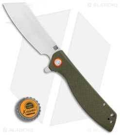 Artisan Cutlery Tomahawk Liner Lock Knife Green G-10 (3.8" Stonewash) -Pocket Knife Shop Artisan Tomahawk Green G10 SW BHQ 87139 er bottlecap