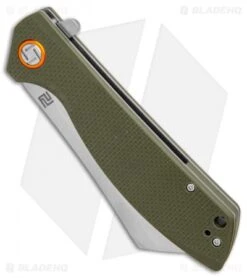 Artisan Cutlery Tomahawk Liner Lock Knife Green G-10 (3.8" Stonewash) -Pocket Knife Shop Artisan Tomahawk Green G10 SW BHQ 87139 er spine