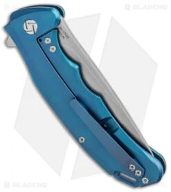 Artisan Cutlery Tradition Frame Lock Knife Blue Titanium (3.8" Stonewash) -Pocket Knife Shop Artisan Tradition Blue Ti S35VN 1702G BU BHQ 84983 jr side