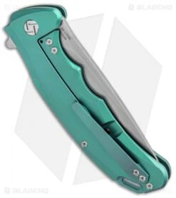 Artisan Cutlery Tradition Frame Lock Knife Green Titanium (3.8" Stonewash) -Pocket Knife Shop Artisan Tradition Green Ti S35VN 1702G GN BHQ 84984 jr side
