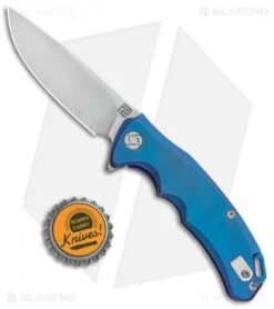 Artisan Cutlery Tradition Frame Lock Knife Blue Titanium (3" Stonewash) -Pocket Knife Shop Artisan Tradition Mini Blue Ti S35VN 1702GS BU BHQ 84987 jr bottlecap