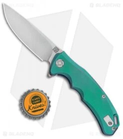 Artisan Cutlery Tradition Frame Lock Knife Green Titanium (3" Stonewash) -Pocket Knife Shop Artisan Tradition Mini Green Ti S35VN 1702GS GN BHQ 84988 jr bottlecap