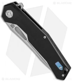 Artisan Cutlery Zumwalt Frame Lock Knife Black Titanium (3.8" Satin M390) -Pocket Knife Shop Artisan Zumwalt FL Black Ti Satin ATZ1808GBKM BHQ 87120 jr spine