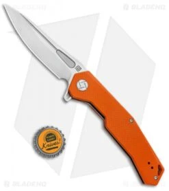Artisan Cutlery Zumwalt Liner Lock Knife Orange G-10 (3.8" Satin) -Pocket Knife Shop Artisan Zumwalt FL Textured Orange G 10 Satin ATZ1808POEF BHQ 87123 jr bottlecap
