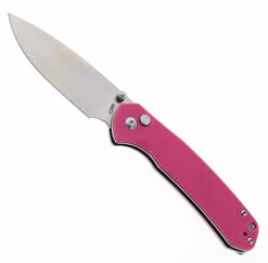 CJRB Pyrite J Folding Knife Pink G10 Handle AR-RPM9 Drop Point Plain Edge J1925-PNK