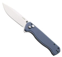 (Weak Detent) Open Box/Returned CJRB Chord Button Lock Folding Knife Gray G10 Handle AR-RPM9 Plain Edge Stonewash Finish J1927-GY
