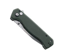 CJRB Chord Button Lock Folding Knife Green Micarta Handle AR-RPM9 Plain Edge Stonewash Finish J1927-MGN -Pocket Knife Shop CJRB 1927 MGN 01 72779.1683653236