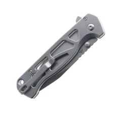 CJRB Chord Button Lock Folding Knife Stainless Skeletonized Handle HRC59-61 Drop Point Plain Edge Stonewash Finish J1927-ST -Pocket Knife Shop CJRB 1927 ST 02 71442.1683653288