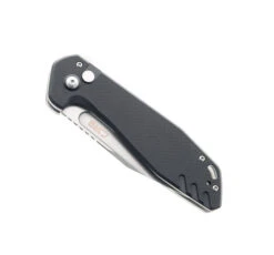 CJRB Riff Button Lock Folding Knife Black G10 Handle AR-RPM9 Drop Point Plain Edge Stonewash Finish J1928-BK -Pocket Knife Shop CJRB 1928 BK 01 03219.1683652908