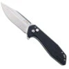 CJRB Riff Button Lock Folding Knife Black G10 Handle AR-RPM9 Drop Point Plain Edge Stonewash Finish J1928-BK