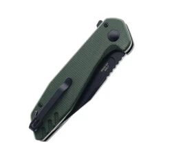 CJRB Riff Button Lock Folding Knife Green Micarta Handle AR-RPM9 Clip Point Plain Black Blade J1928-BMGN -Pocket Knife Shop CJRB 1928 BMGN 02 68839.1683652952