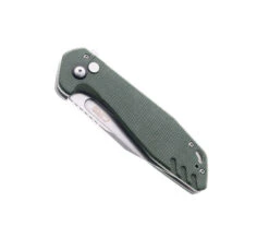 CJRB Riff Button Lock Folding Knife Green Micarta Handle AR-RPM9 Clip Point Plain Edge Stonewash Finish J1928-MGN -Pocket Knife Shop CJRB 1928 MGN 01 35970.1683653090