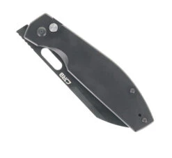 CJRB Ekko Button Lock Folding Knife Black Steel Handle AR-RPM9 Drop Point Plain Black Blade J1929B-BST -Pocket Knife Shop CJRB 1929B BST 01 65124.1681757162