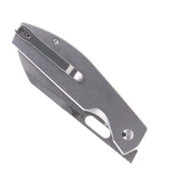 CJRB Ekko Button Lock Folding Knife Steel Handle AR-RPM9 Drop Point Plain Edge Stonewash Finish J1929B-ST -Pocket Knife Shop CJRB 1929B ST 06 63449.1681757251