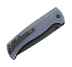 CJRB Resource J Folding Knife Gray G10 Handle AR-RPM9 Drop Point Plain Black Blade J1932-BGY -Pocket Knife Shop CJRB 1932 BGY 03 49726.1694708359