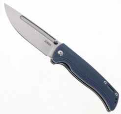 CJRB Resource J Folding Knife Gray G10 Handle AR-RPM9 Drop Point Plain Edge Stonewash Finish J1932-GY