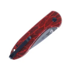 WMK Exclusive BUTTON Lock CJRB FELDSPAR Folding Knife Black/Red G10 GMascus Handle AR-RPM9 Stonewashed Plain Edge J1912-MFS -Pocket Knife Shop CJRB J1912 MFS 02 68184.1679942542