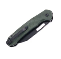 CJRB Pyrite Wharncliffe Folding Knife Green Micarta Handle AR-RPM9 Wharncliffe Plain Edge Black Finish J1925A-BMGN -Pocket Knife Shop CJRB J1925A BMGN 03 59940.1689263036