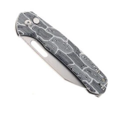 WMK Exclusive CJRB Pyrite Wharncliffe Folding Knife Black & White Gmascus G10 Handle AR-RPM9 Wharncliffe Plain Edge Stonewash Finish J1925A-DBW -Pocket Knife Shop CJRB J1925A DBW 01 76634.1685545299