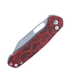 WMK Exclusive CJRB Pyrite Wharncliffe Folding Knife Black & Red Gmascus G10 Handle AR-RPM9 Wharncliffe Plain Edge Stonewash Finish J1925A-MFS -Pocket Knife Shop CJRB J1925A MFS 01 14169.1685545373