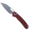 WMK Exclusive CJRB Pyrite Wharncliffe Folding Knife Black & Red Gmascus G10 Handle AR-RPM9 Wharncliffe Plain Edge Stonewash Finish J1925A-MFS