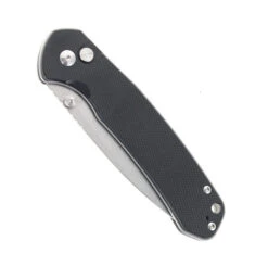 CJRB Large Pyrite Button Lock Folding Knife Black G10 Handle AR-RPM9 Plain Edge Stonewash Finish J1925L-BK -Pocket Knife Shop CJRB J1925L BK 01 23275.1689262610