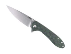 WMK Exclusive CJRB Large Feldspar Flipper Titanium Green Fat Carbon Handle Frame Lock M390 Blade CJ1912L-DMG