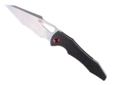 WMK Exclusive Artisan Cutlery Great White Folding Knife Black & Red Carbon Fiber Satin Blade 1841P-BRC
