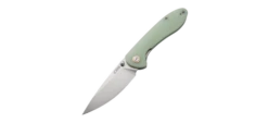 CJRB Feldspar Liner Lock Knife Natural Green G10 Handle Plain SW D2 Blade J1912-NTG