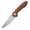 CJRB Small Feldspar Liner Lock Knife Brown G10 Handle Plain SW Blade J1912S-BNC