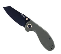 CJRB More Maileah Folding Knife Green G10 Handle AR-RPM9 Plain Black Blade J1918L-BGN