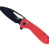 CJRB Lago Folding Knife Red G10 Handle AR-RPM9 Drop Point Plain Black Blade J1926-BRE