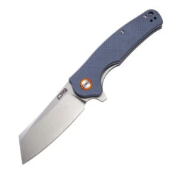 CJRB Crag Folder Pocket Knife Gray G10 Handle Plain D2 Blade J1904-GYF