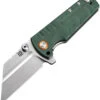 Artisan Proponent Liner Lock Knife Green G10 Handle Plain D2 Blade ATZ-1820P-GNF